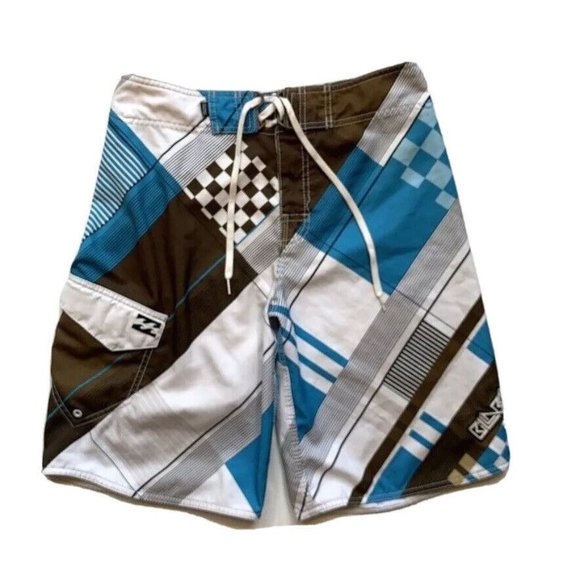 Billabong Board Shorts Mens 31 Swim Trunks Printed Land & Water Beach Surfing - Picture 1 of 12